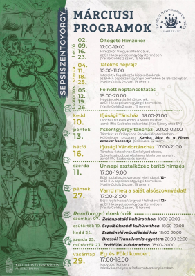 Márciusi programok
