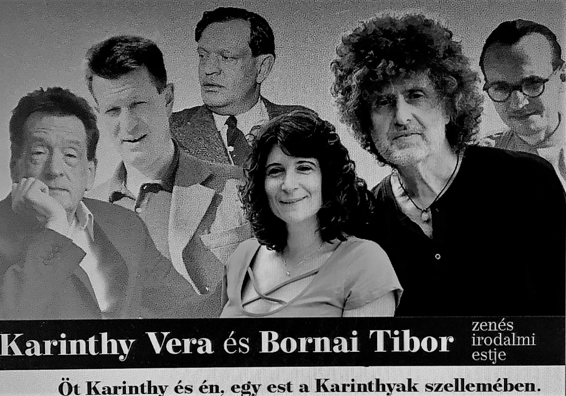 „Öt Karinthy és én” - zenés irodalmi est Bornai Tiborral és Karinthy Verával
