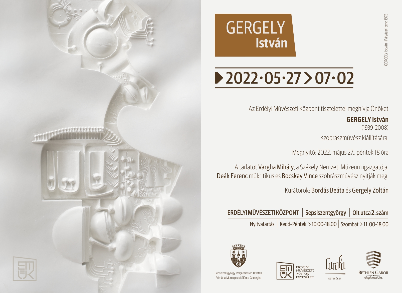Május 27-én nyílik Gergely István szobrászművész kiállítása